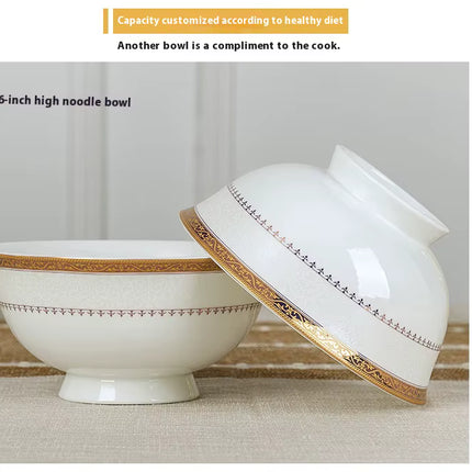 Luxe 58-delige Bone China Servieset – Moderne Europese Stijl Porselein met Schalen, Borden & Accessoires