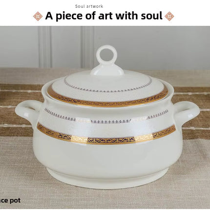 Luxe 58-delige Bone China Servieset – Moderne Europese Stijl Porselein met Schalen, Borden & Accessoires