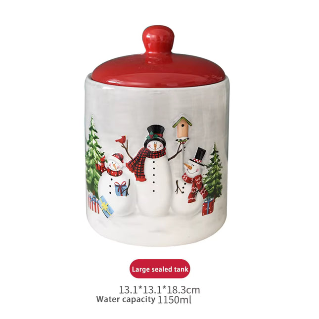 Luxe Kerstservies met Sneeuwpop Design