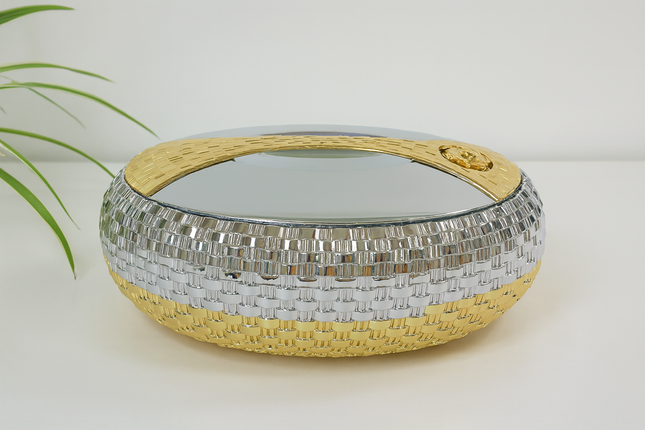 3 Sets Luxe Gouden Hotpot Warmhoud Kom met Deksel – 3L –4L-6L Stijlvolle Serveerschaal