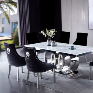 Italiaanse Luxe Moderne eettafel en 6 stoelen