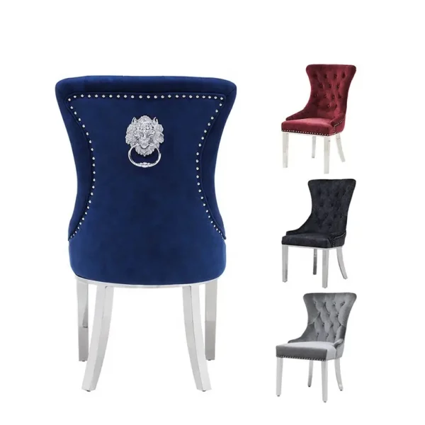 Luxe Eetkamer Meubels Metalen Poten Eetkamerstoel Nordic Stof Chesterfield Stoel Voor Restaurant Hotel - Afbeelding 6