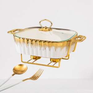 Voedsel Warmer  – Wit Porselein, 13,5x23x6,5 cm voor Elegante Tafelpresentatie