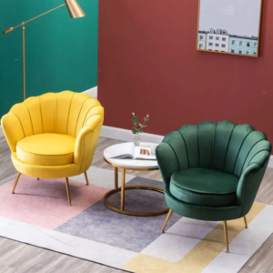 Hotelstoelen Fluwelen Stof Metalen Nordic Luxe Gouden Bank Moderne Meubels Lounge