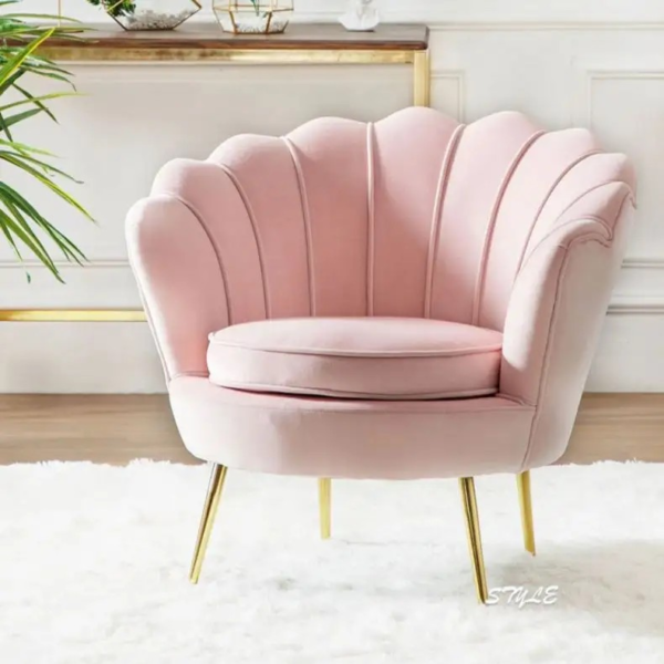Hotelstoelen Fluwelen Stof Metalen Nordic Luxe Gouden Bank Moderne Meubels Lounge - Afbeelding 3