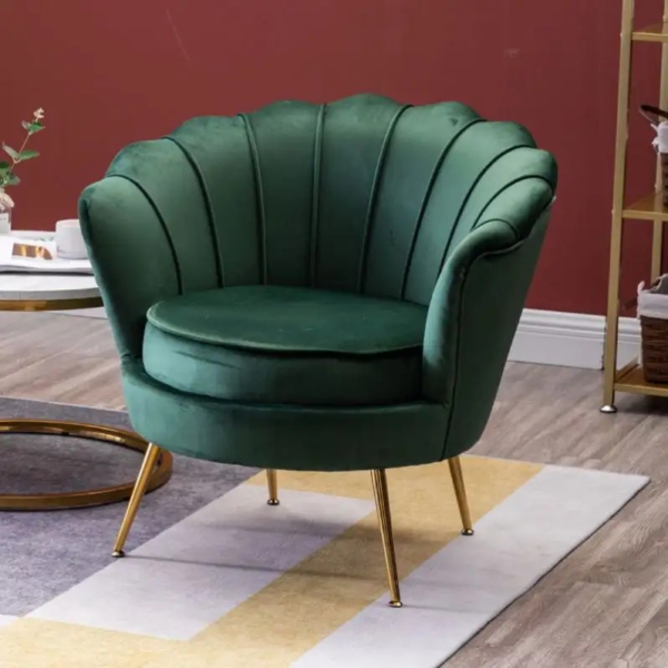 Hotelstoelen Fluwelen Stof Metalen Nordic Luxe Gouden Bank Moderne Meubels Lounge - Afbeelding 4